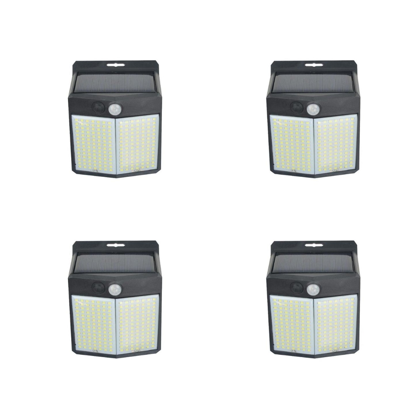 Pack 4 Aplique 196 Led Solar Contra Agua