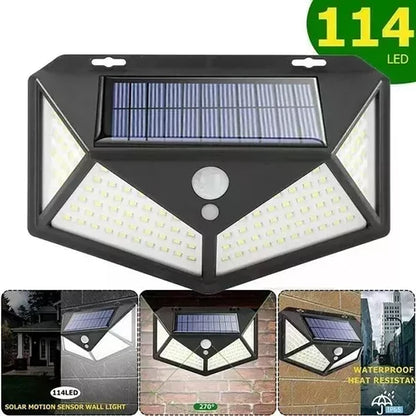 Pack 4 Aplique Triangular 100 Led Solar