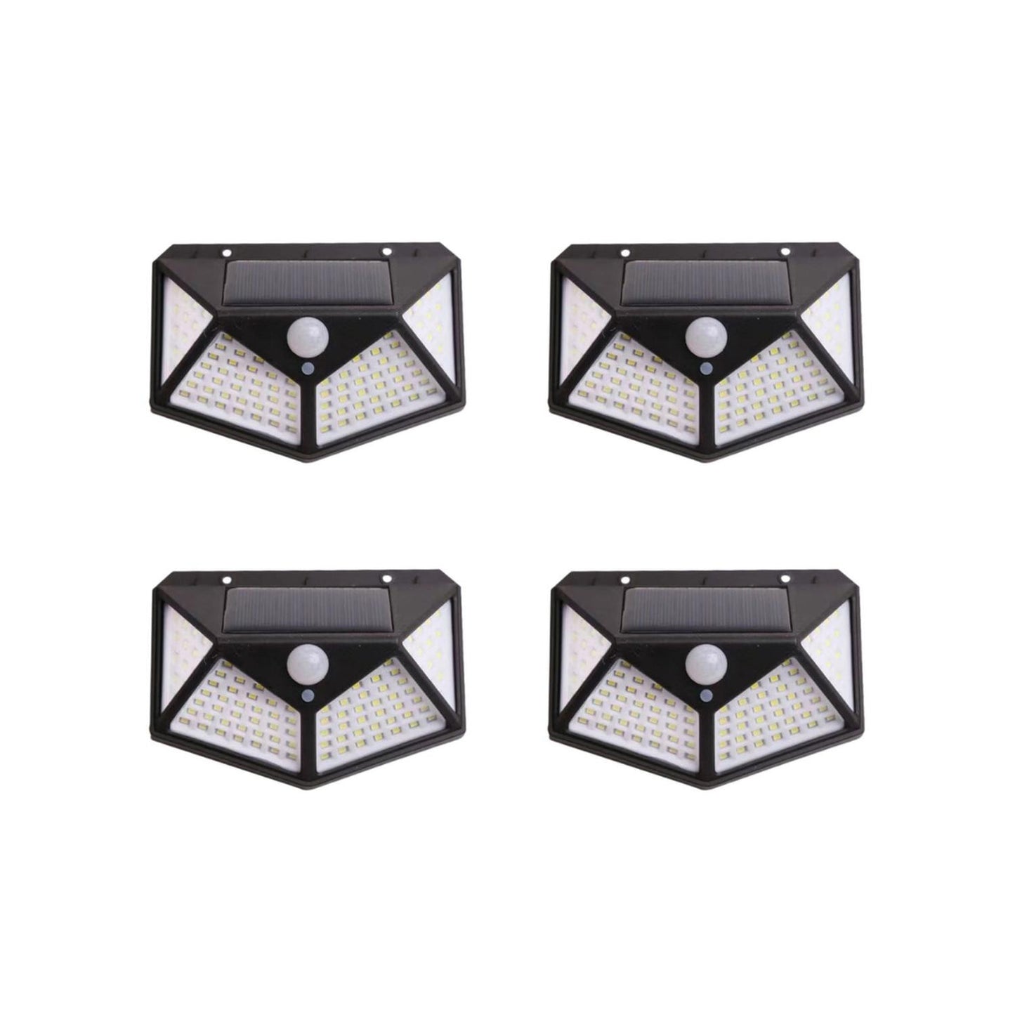 Pack 4 Aplique Triangular 100 Led Solar