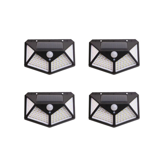 Pack 4 Aplique Triangular 100 Led Solar